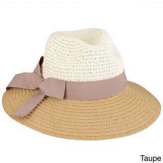 Journee Collection Womens Tonal Ribbon Accent Fedora (50 percent paper/50 percent polyester Click here to view our hat sizing guide)