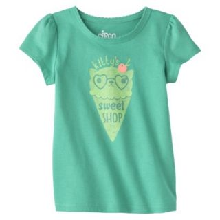 Circo Infant Toddler Girls Short Sleeve Kittys Sweet Shop Tee   Green 12 M