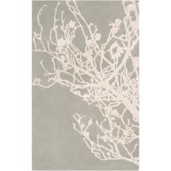 Candice Olson Hand tufted Grey Eiffel Contemporary Botanical Rug (5 X 8)