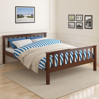 Corliving Monterey Espresso Solid Wood Queen Bed