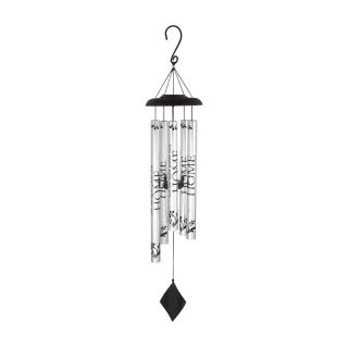 Carson 40 in. Solar Sonnets Wind Chime   Home Black   60463