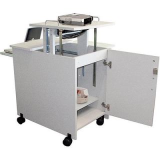 H. Wilson 5 Shelf Presentation Station with Cabinet in Gray WPS5CE