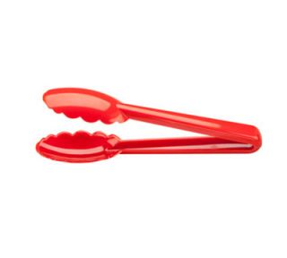 Mercer Cutlery 9.5 in Utility Tongs w/ High Temp. Impact Resistant Nylon, Red