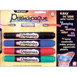 Permapaque Dual point Multicolor Carded Paint Markers (set Of 4)