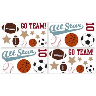 Sweet Jojo Designs All Star Sports Wall Decal Stickers