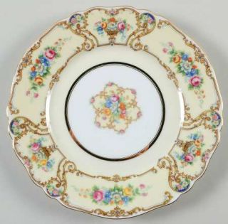 Paul Muller Newport, The Salad Plate, Fine China Dinnerware   Floral Rim&Center,
