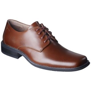Mens Merona Archer Leather Dress Shoe   Cognac 9.5