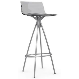 Calligaris LEau Stool CS/1270_P Finish Chromed, Seat Color Transparent Smo