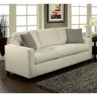Furniture Of America Neveah Ivory Contemporary Sofa