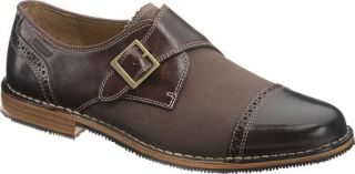 Mens Sebago Brattle Monk   Brown Leather/Brown Canvas Cap Toe Shoes