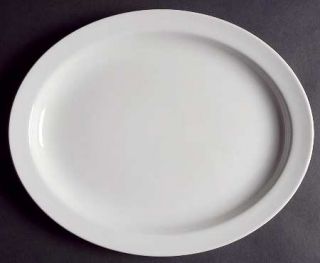 WR Midwinter Stonehenge White 11 Oval Serving Platter, Fine China Dinnerware  