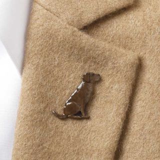 Hand painted Pewter Dog Breed Pins, Chocolate Lab