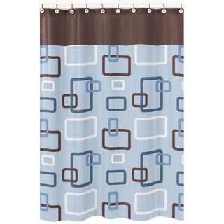 Blue And Brown Geo Shower Curtain (Green/ blueMaterials 100 percent cotton fabrics Dimensions 72 inches wide x 72 inches longCare instructions Machine washableShower hooks and liner not includedThe digital images we display have the most accurate color