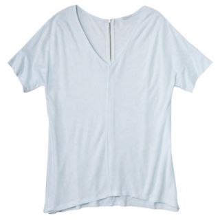 Mossimo Womens Back Zip Tee   Cool Dip Blue XL
