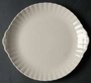 Royal Albert Affinity Handled Cake Plate, Fine China Dinnerware   All Off White,
