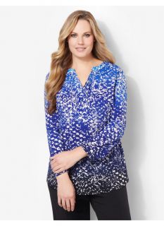 Catherines Plus Size Free Spirit Blouse   Womens Size 3X, Princess Blue