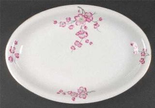 Heinrich   H&C 14852 16 Oval Serving Platter, Fine China Dinnerware   Pink Flow