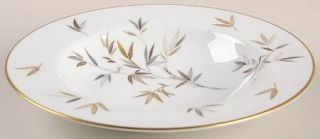 Noritake Cho Cho San Rim Soup Bowl, Fine China Dinnerware   Gray Bamboo, Gray,Go