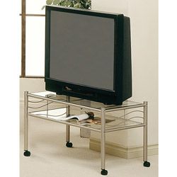 Champagne Gold Metal 32 inch Tv Stand With Tempered Glass