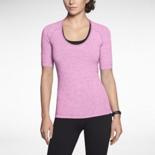 Nike Pro Core Fitted Studio Womens Shirt   Light Arctic Pink Heather