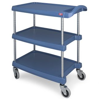 Metro Mycarta,, Three Shelf Utility Cart With Chrome Plated Posts   25X18 Shelves   Blue