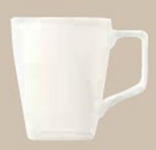 World Tableware 4.25 Mug   12.25 oz, Squared, Porcelain, Ultra Bright White