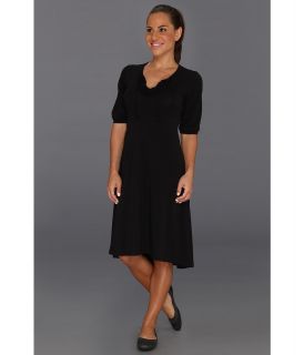 ExOfficio Go To Ruffle 1/2 Sleeve Dress Womens Dress (Black)