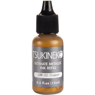 Tsukineko Copper 0.5 oz Encore Ultimate Metallic Ink Refill (CopperEncore Metallic ink refillAcid free, fade resistant and fast drying pigment inkCapacity 0.5 ounceConforms to ASTM D4236 and F963 )