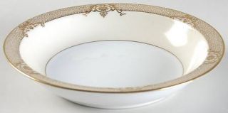 Noritake Cheramy Rim Soup Bowl, Fine China Dinnerware   Patent 87197,Gold Encrus