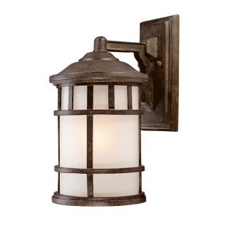 Wall mount 1 light Outdoor Black Coral Light Fixture With Glass Shade
