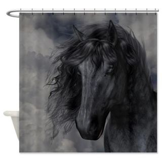  Black Horse Shower Curtain  Use code FREECART at Checkout