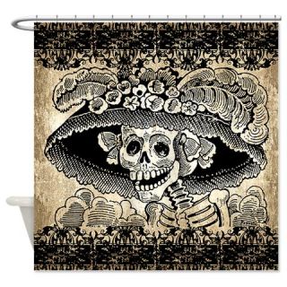  Vintage Catrina Calavera Shower Curtain  Use code FREECART at Checkout