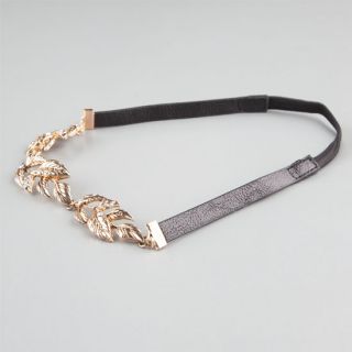 Metal Leaf Headband Antique Gold One Size For Women 234421623