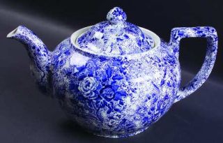 Laura Ashley Chintzware Blue Teapot & Lid, Fine China Dinnerware   All Over Blue
