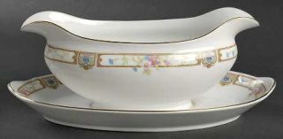 Noritake Carmen Gravy Boat with Attached Underplate, Fine China Dinnerware   Pin