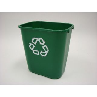 Rubbermaid Deskside Paper Recycling Container, Rectangular, Plastic