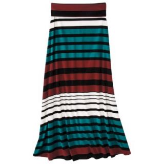 Mossimo Supply Co. Juniors Maxi Skirt   Teal Stripe S(3 5)