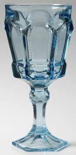 Fostoria Virginia Light Blue Water Goblet   Stem #2977,Lightblue, Heavy Pressed