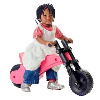 Ybike Pink Balance Bike (PinkFoot to floor ride on balance bikeInjection molded construction, which eliminates weak pointsThe front wheel is considerably further forward, affording a bigger turning circle, which reduces the risk of falling over the front 