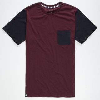 Rage Mens Pocket Tee Maroon In Sizes Small, Large, X Large, Medium For Me
