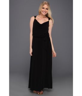 Calvin Klein Maxi Dress w/ Hardware Womens Dress (Black)