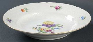 Bing & Grondahl Saxon Flower (White Bkgd) Rim Soup Bowl, Fine China Dinnerware  
