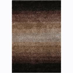 Handwoven Brown/beige Ombre Mandara Shag Rug (5 X 76) (BeigePattern Shag Tip We recommend the use of a  non skid pad to keep the rug in place on smooth surfaces. All rug sizes are approximate. Due to the difference of monitor colors, some rug colors may
