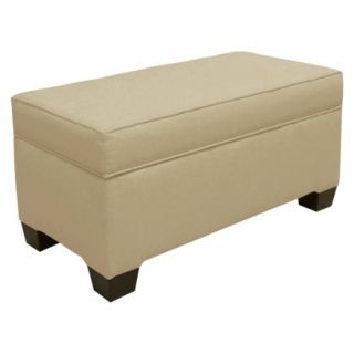 Skyline Bench Custom Upholstery Box Seam Bench 6225 Linen Sandstone