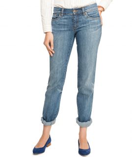Signature Straight Leg Jean, Washed Misses