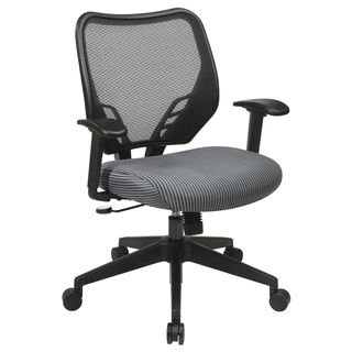 Office Star Products Space 81 Series Padded Dark Air grid Back Chair (Black, charcoal Weight capacity 250 pounds Dimensions 40.5 inches high x 26.75 inches wide x 25.5 inches deep Seat size 20 inches wide x 19.75 inches deep x 3.5 inches tall Back size