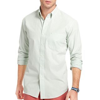 Izod Striped Woven Shirt, Seacrest, Mens