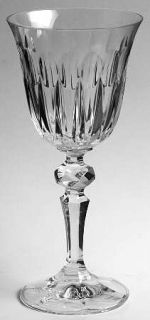 Bohemia Crystal Boc28 Wine Glass   Vertical & Thumbprint Design On Bowl