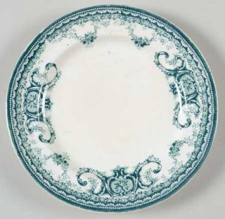 Buffalo Pottery Bonrea Bread & Butter Plate, Fine China Dinnerware   Green Flora