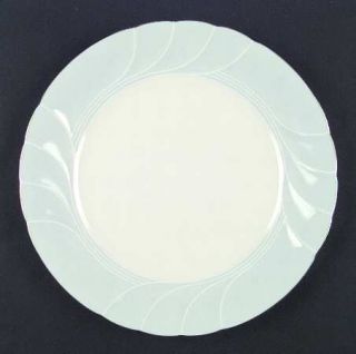 Mikasa Precious Blue Dinner Plate, Fine China Dinnerware   Gray Rim,White Outlin